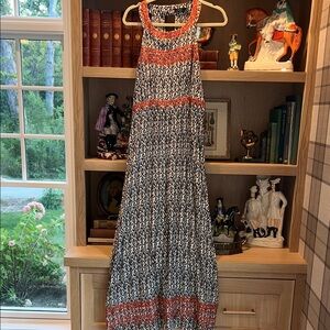 THML Black and Orange Maxi Dress
